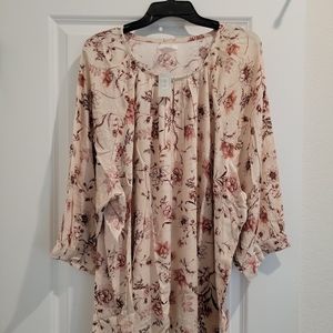 Maurices 3/4 sleeve blouse 3x NWT
